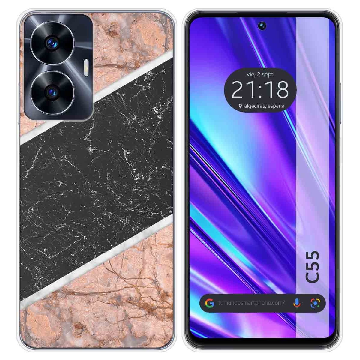 Funda Silicona para Realme C55 diseño Mármol 07 Dibujos