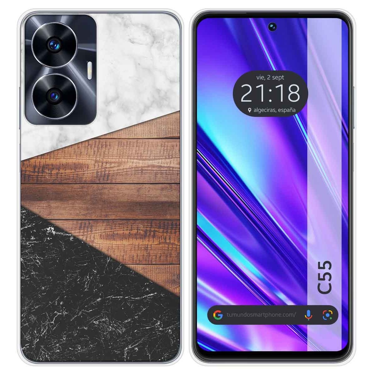 Funda Silicona para Realme C55 diseño Mármol 11 Dibujos