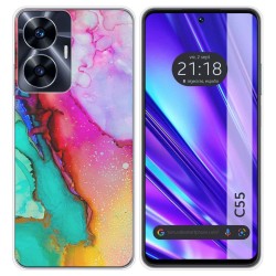 Funda Silicona para Realme C55 diseño Mármol 15 Dibujos