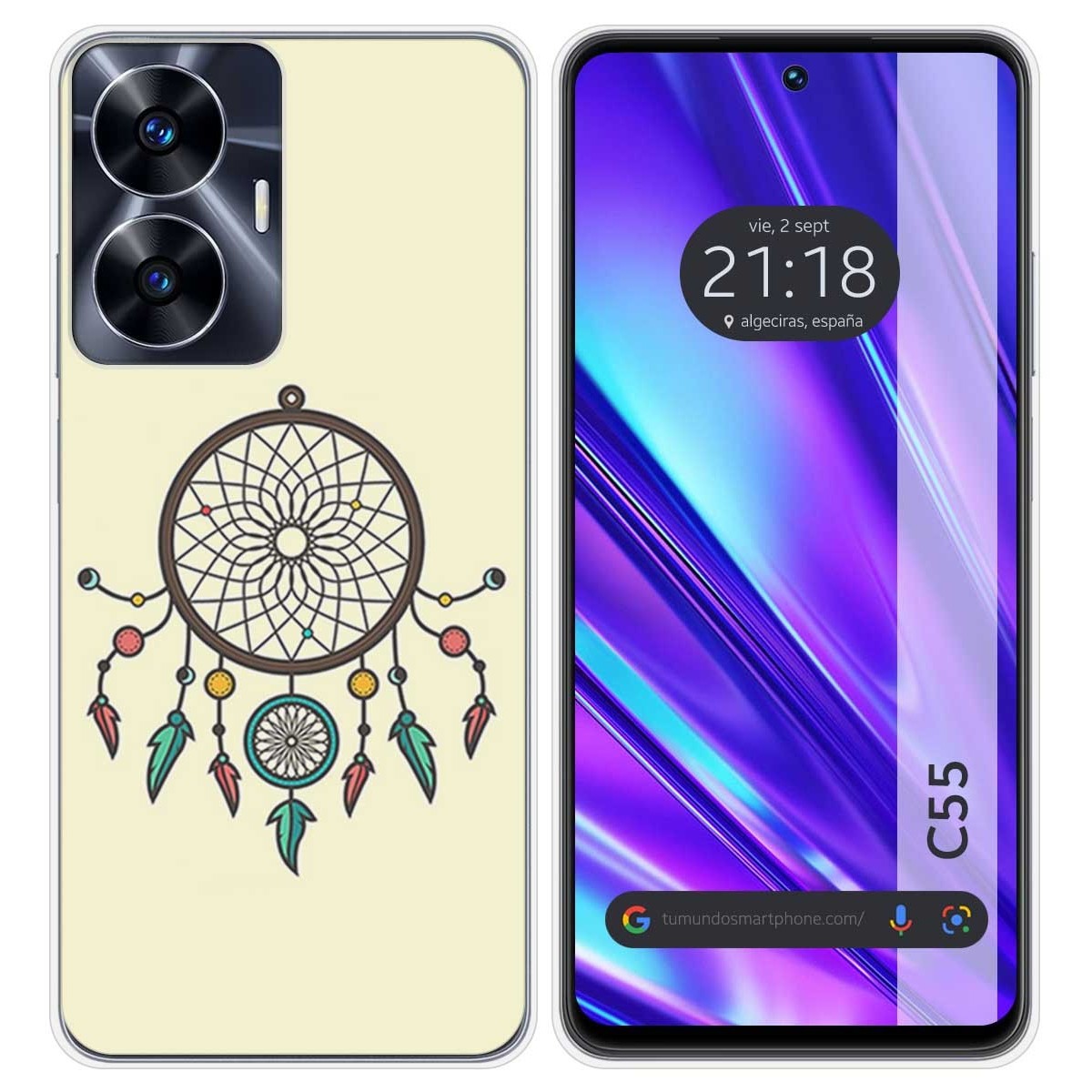 Funda Silicona para Realme C55 diseño Atrapasueños Dibujos