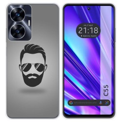 Funda Silicona para Realme C55 diseño Barba Dibujos