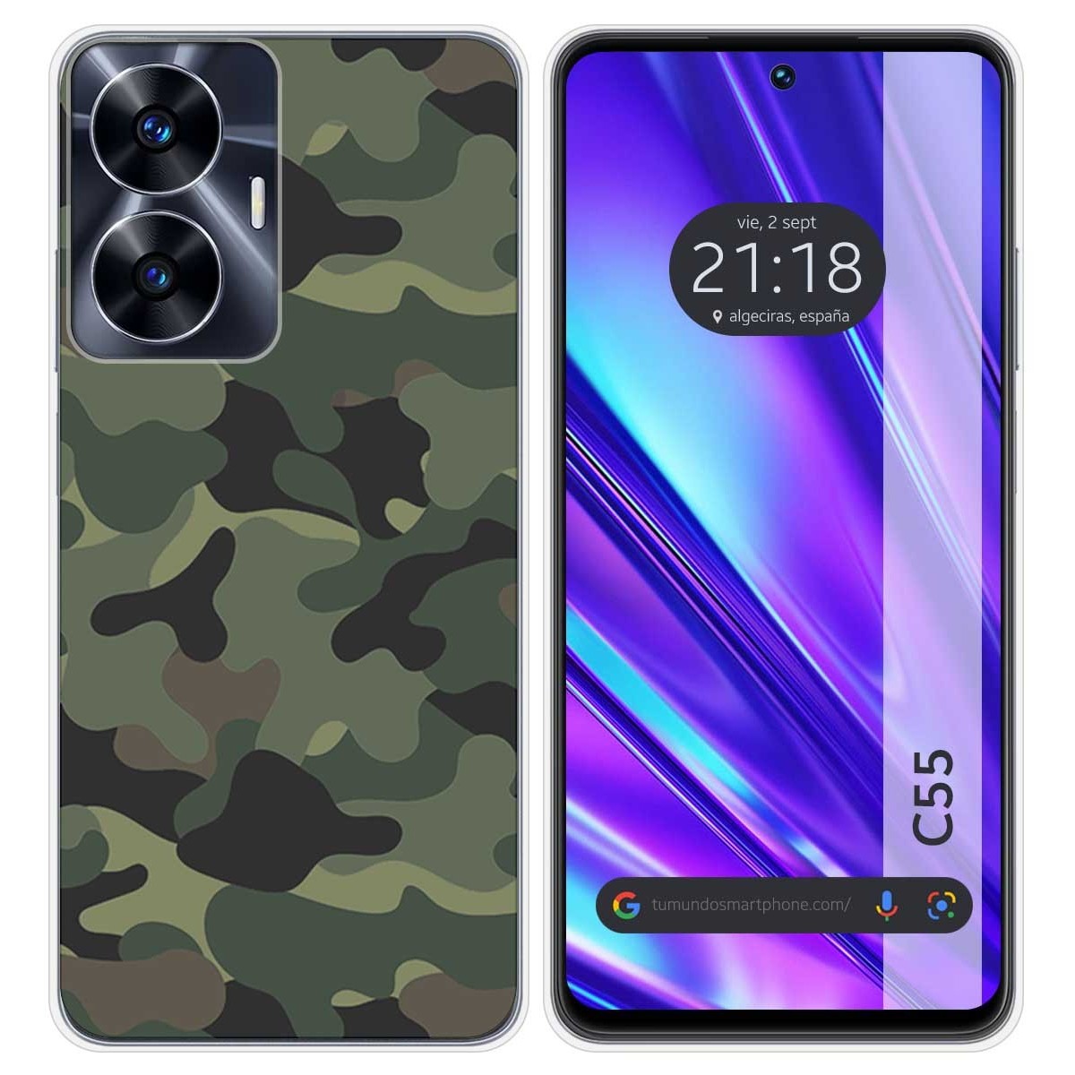Funda Silicona para Realme C55 diseño Camuflaje Dibujos
