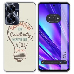 Funda Silicona para Realme C55 diseño Creativity Dibujos
