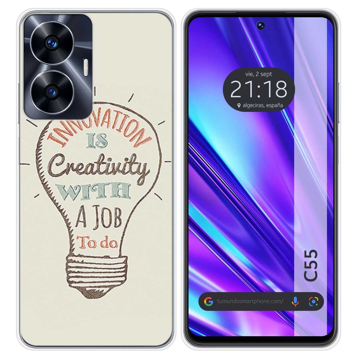 Funda Silicona para Realme C55 diseño Creativity Dibujos