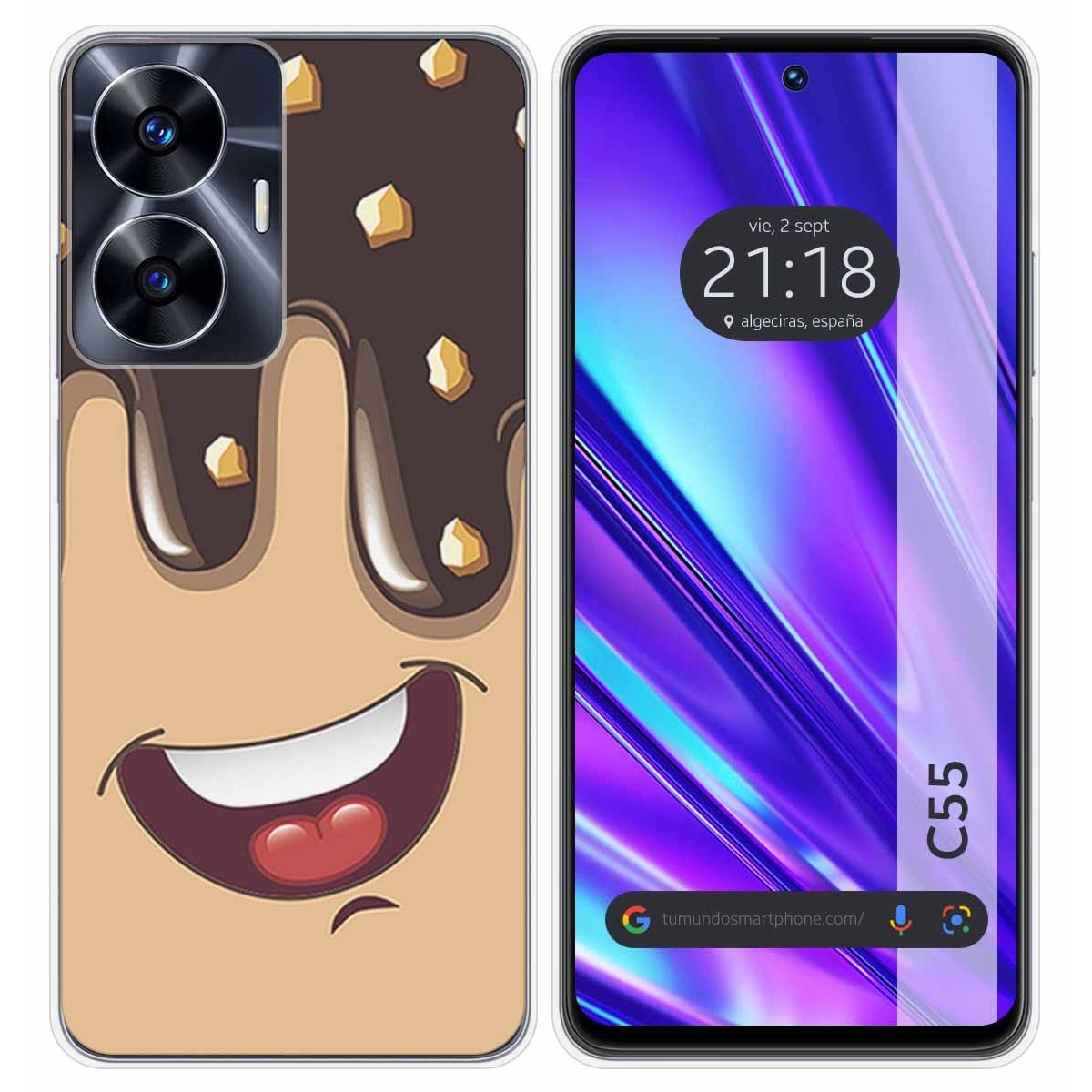 Funda Silicona para Realme C55 diseño Helado Chocolate Dibujos