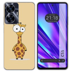 Funda Silicona para Realme C55 diseño Jirafa Dibujos