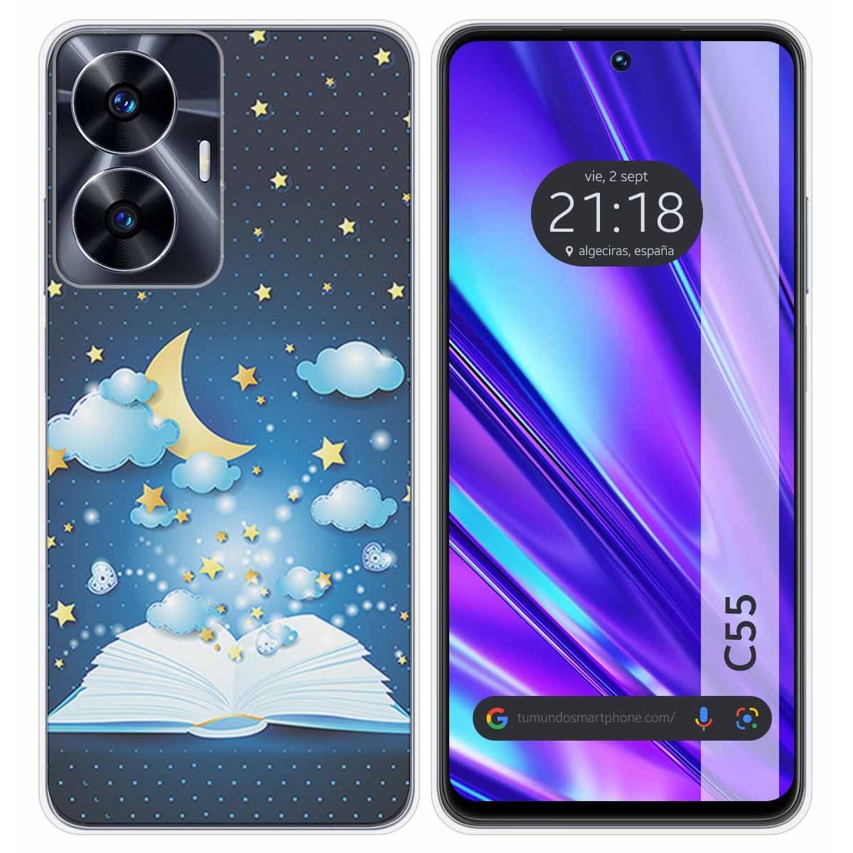 Funda Silicona para Realme C55 diseño Libro Cuentos Dibujos