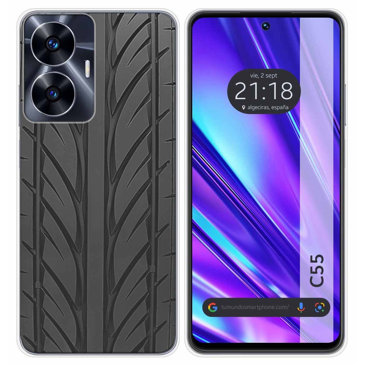 Funda Silicona para Realme C55 diseño Neumatico Dibujos