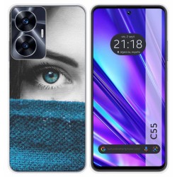Funda Silicona para Realme C55 diseño Ojo Dibujos