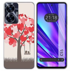Funda Silicona para Realme C55 diseño Pajaritos Dibujos