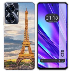 Funda Silicona para Realme C55 diseño Paris Dibujos