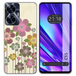 Funda Silicona para Realme C55 diseño Primavera En Flor Dibujos