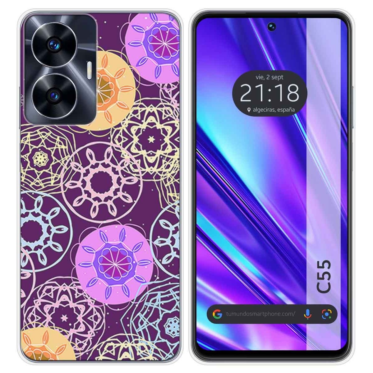 Funda Silicona para Realme C55 diseño Radial Dibujos