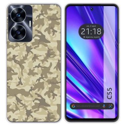 Funda Silicona para Realme C55 diseño Sand Camuflaje Dibujos