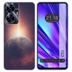 Funda Silicona para Realme C55 diseño Tierra Dibujos