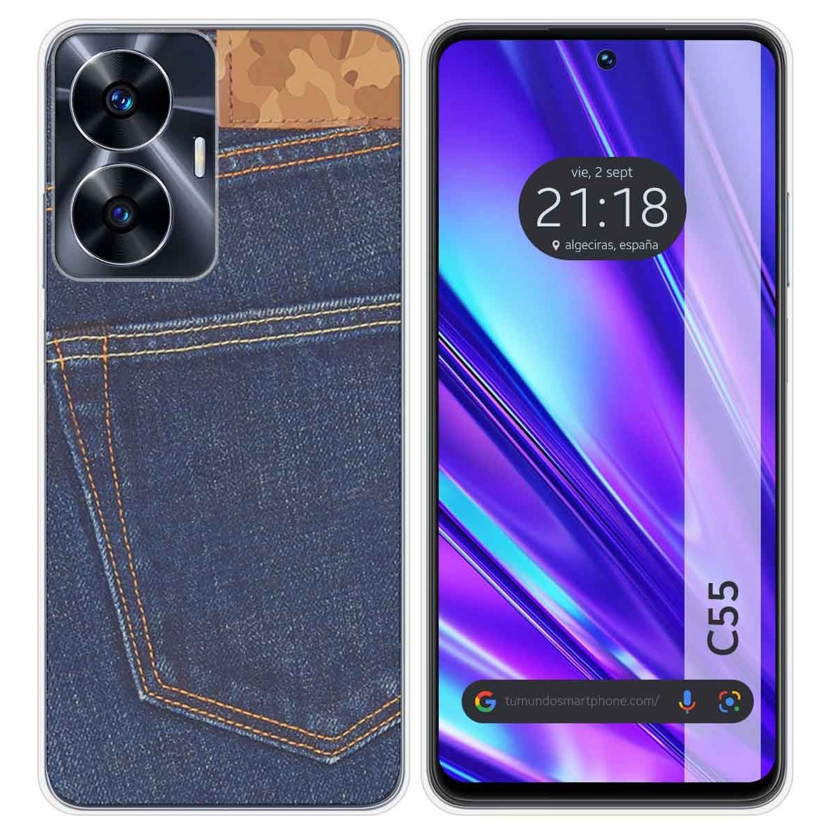 Funda Silicona para Realme C55 diseño Vaquero Dibujos