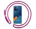 Personaliza tu Funda Colgante Transparente para Xiaomi Redmi 12C con Cordon Rosa Fucsia Dibujo Personalizada