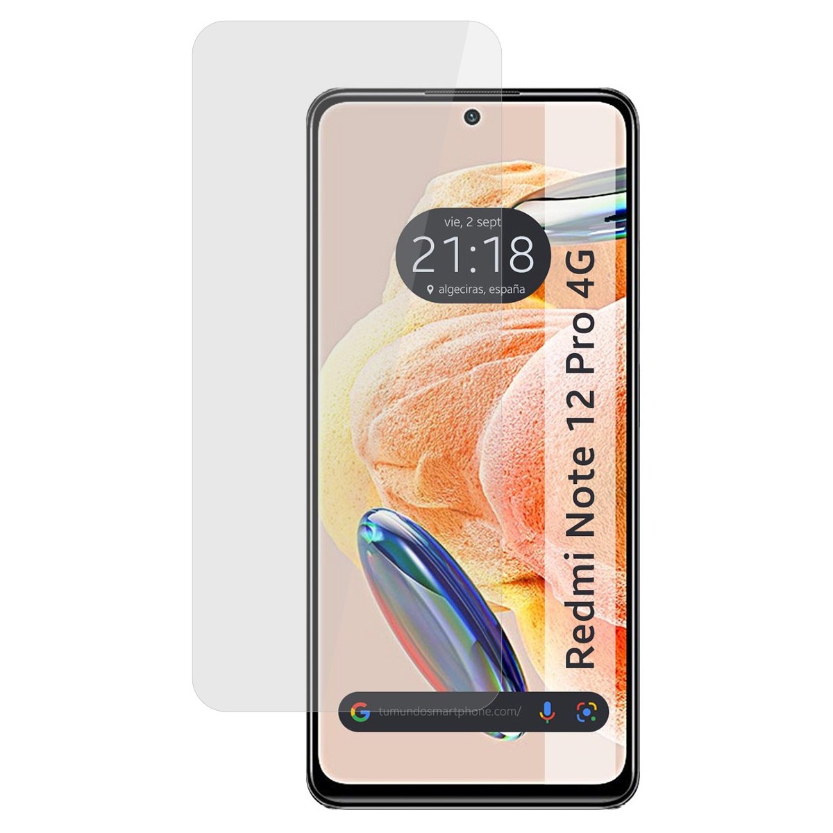 Protector Cristal Templado compatible con Xiaomi Redmi Note 12 Pro 4G Vidrio