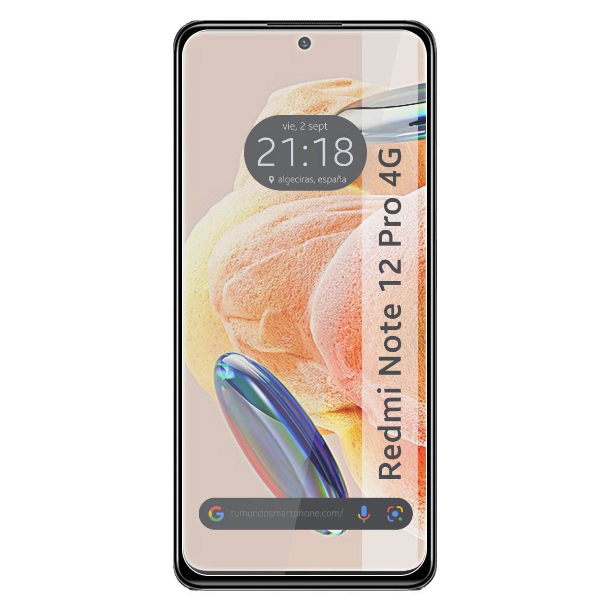Protector Cristal Templado compatible con Xiaomi Redmi Note 12 Pro 4G Vidrio
