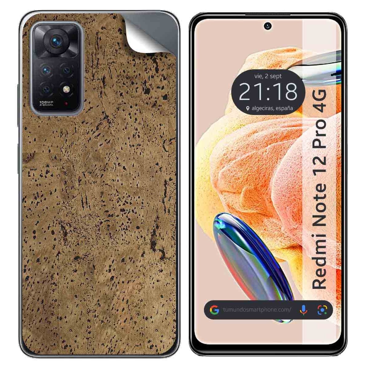 Pegatina Vinilo Autoadhesiva Textura Corcho compatible con Xiaomi Redmi Note 12 Pro 4G