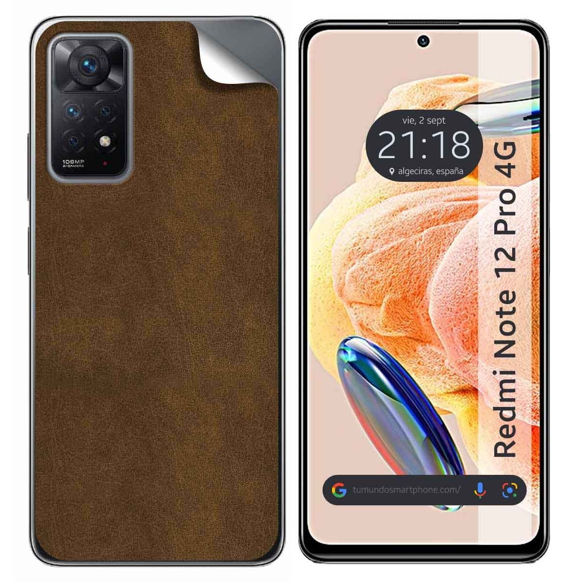 Pegatina Vinilo Autoadhesiva Textura Piel compatible con Xiaomi Redmi Note 12 Pro 4G