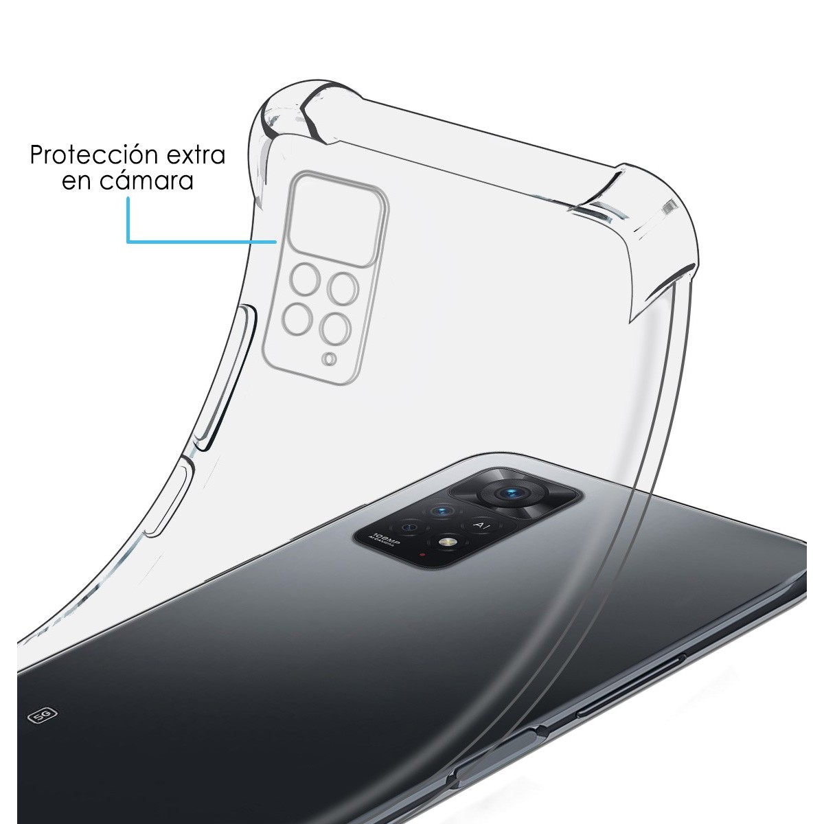 Funda Silicona Antigolpes Transparente compatible con Xiaomi Redmi Note 12 Pro 4G