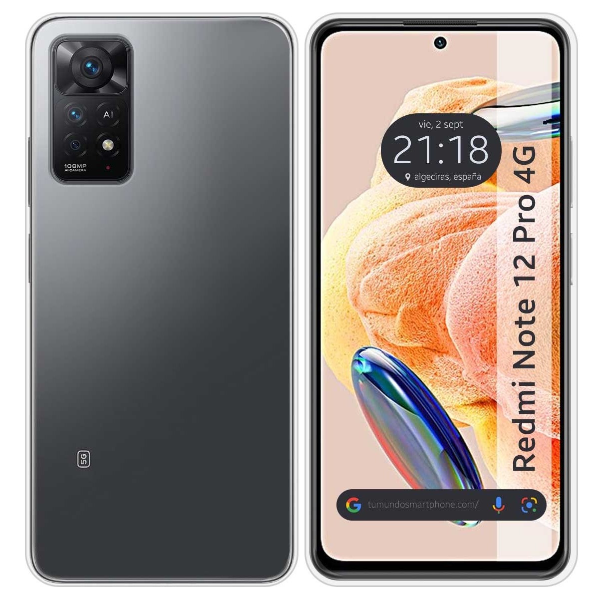 Funda Silicona Gel TPU Transparente compatible con Xiaomi Redmi Note 12 Pro 4G