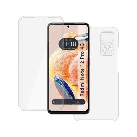 Funda Doble Transparente Pc + TPU Full Body 360 compatible con Xiaomi Redmi Note 12 Pro 4G