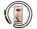 Funda Colgante Transparente compatible con Xiaomi Redmi Note 12 Pro 4G con Cordon Negro