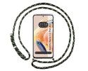 Funda Colgante Transparente compatible con Xiaomi Redmi Note 12 Pro 4G con Cordon Verde/Dorado
