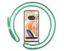 Funda Colgante Transparente compatible con Xiaomi Redmi Note 12 Pro 4G con Cordon Verde Agua