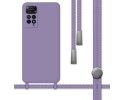 Funda Silicona Líquida con Cordón compatible con Xiaomi Redmi Note 12 Pro 4G Color Morada