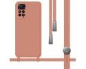 Funda Silicona Líquida con Cordón compatible con Xiaomi Redmi Note 12 Pro 4G Color Rosa