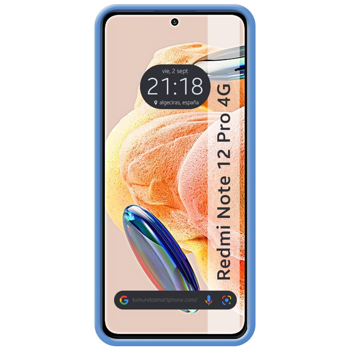 Funda Silicona Líquida Ultra Suave compatible con Xiaomi Redmi Note 12 Pro 4G Color Azul