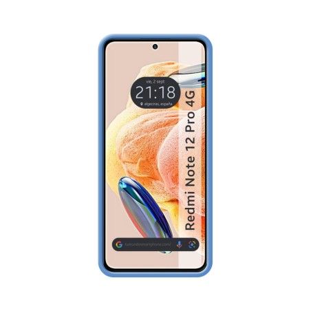 Funda Silicona Líquida Ultra Suave compatible con Xiaomi Redmi Note 12 Pro 4G Color Azul