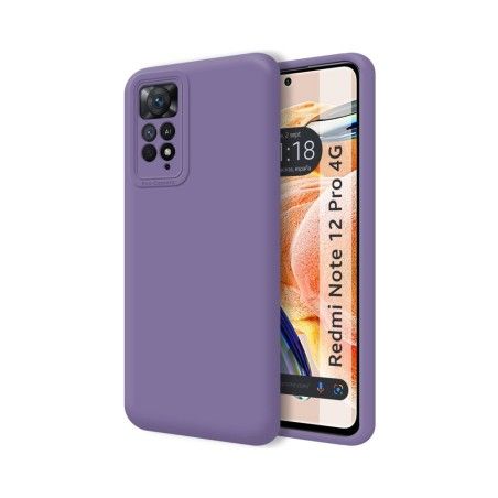 Funda Silicona Líquida Ultra Suave compatible con Xiaomi Redmi Note 12 Pro 4G Color Morada