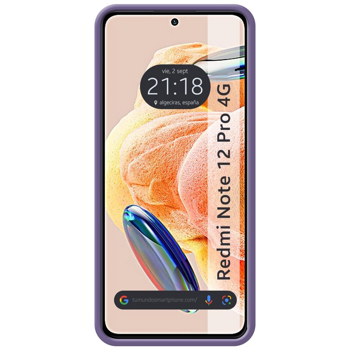 Funda Silicona Líquida Ultra Suave compatible con Xiaomi Redmi Note 12 Pro 4G Color Morada