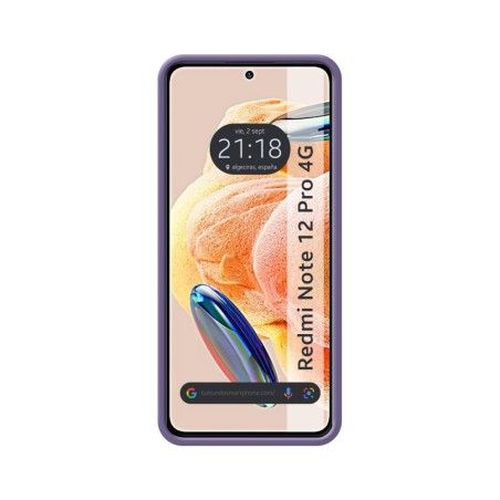 Funda Silicona Líquida Ultra Suave compatible con Xiaomi Redmi Note 12 Pro 4G Color Morada