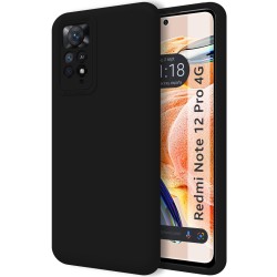 Funda Silicona Líquida Ultra Suave para Xiaomi Redmi Note 12 Pro 4G Color Negra