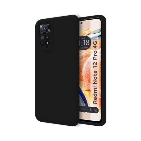 Funda Silicona Líquida Ultra Suave compatible con Xiaomi Redmi Note 12 Pro 4G Color Negra
