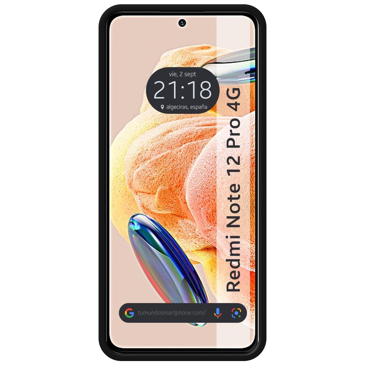 Funda Silicona Líquida Ultra Suave compatible con Xiaomi Redmi Note 12 Pro 4G Color Negra