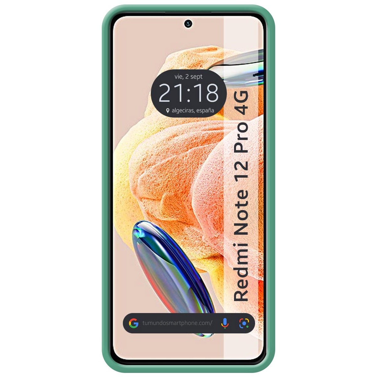 Funda Silicona Líquida Ultra Suave compatible con Xiaomi Redmi Note 12 Pro 4G Color Verde
