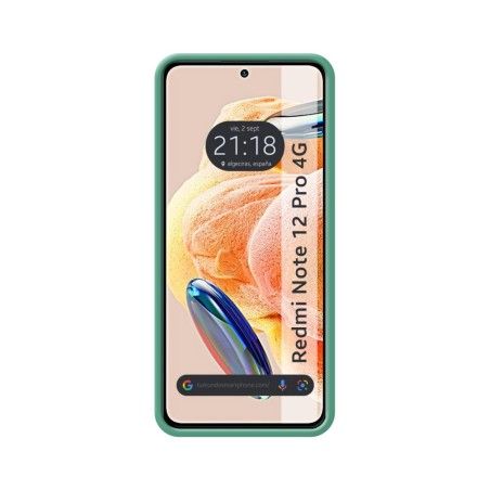 Funda Silicona Líquida Ultra Suave compatible con Xiaomi Redmi Note 12 Pro 4G Color Verde