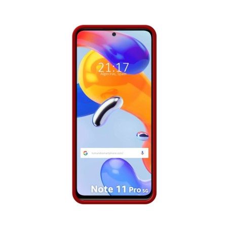 Funda Silicona Líquida Ultra Suave con Anillo compatible con Xiaomi Redmi Note 12 Pro 4G Color Roja