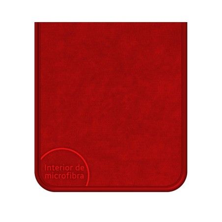 Funda Silicona Líquida Ultra Suave con Anillo compatible con Xiaomi Redmi Note 12 Pro 4G Color Roja