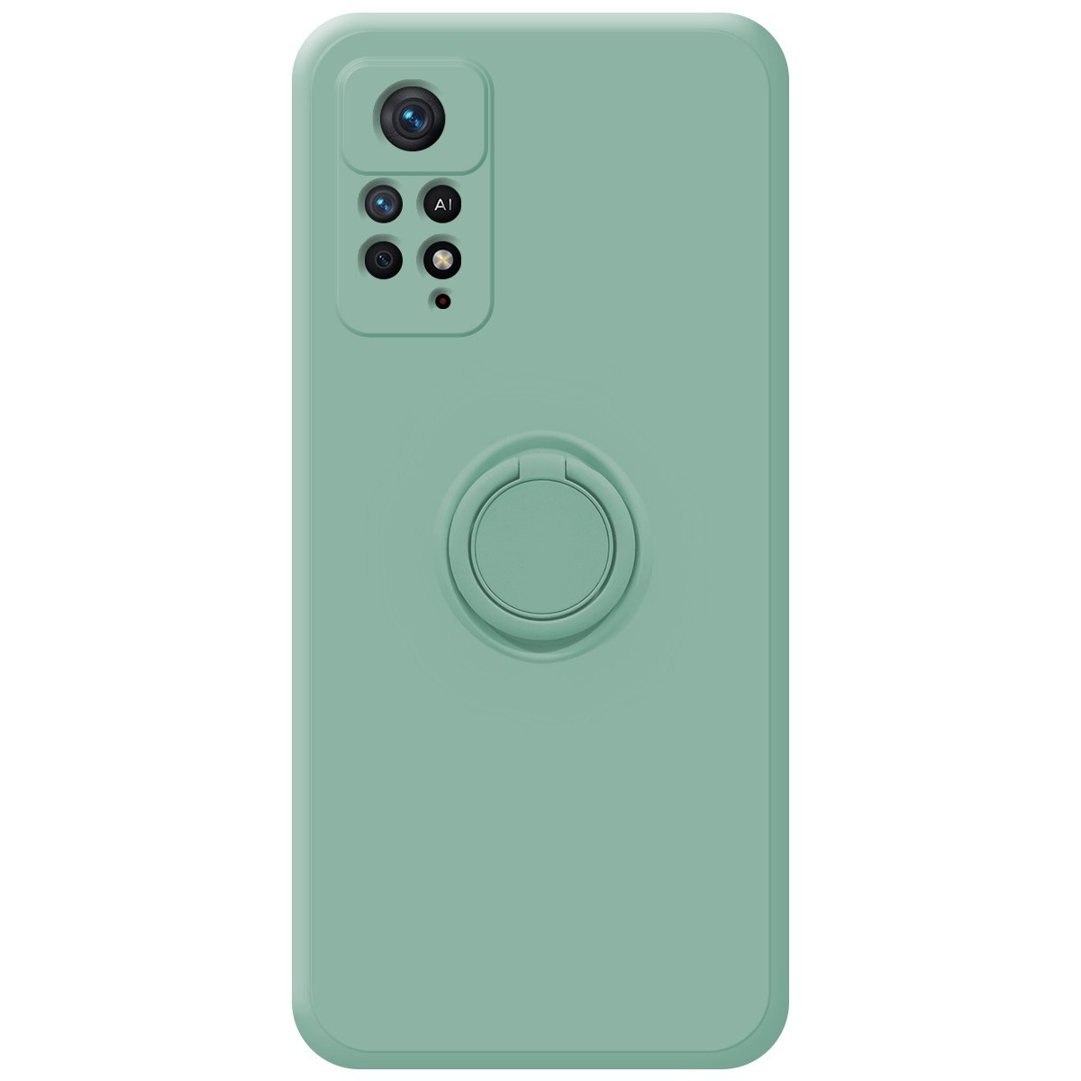 Funda Silicona Líquida Ultra Suave con Anillo compatible con Xiaomi Redmi Note 12 Pro 4G Color Verde