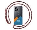 Personaliza tu Funda Colgante Transparente para Xiaomi Redmi Note 12 4G con Cordon Rosa / Dorado Dibujo Personalizada