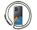 Personaliza tu Funda Colgante Transparente para Xiaomi Redmi Note 12 4G con Cordon Verde / Dorado Dibujo Personalizada