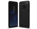 Funda Gel Tpu Tipo Carbon Negra para Samsung Galaxy S9