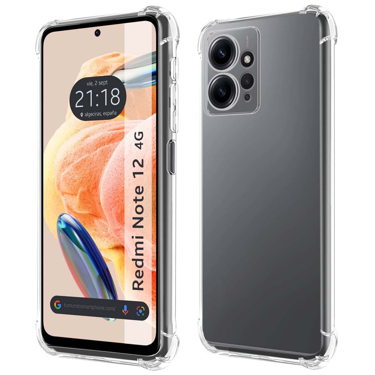 Funda Silicona Antigolpes Transparente compatible con Xiaomi Redmi Note 12 4G